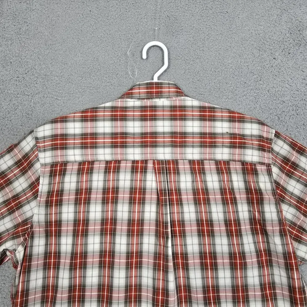 Wrangler Button Up Shirt Mens XLT Plaid Western Mesh Cowboy Shirt with Pockets